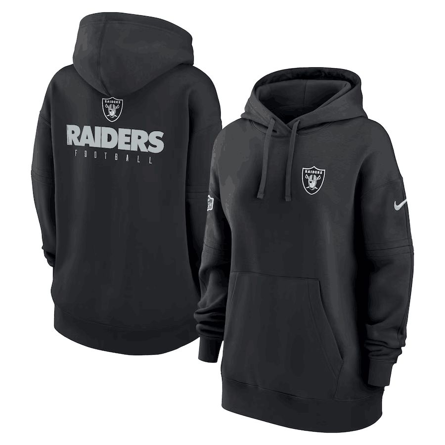 Women 2023 NFL Oakland Raiders black Sweatshirt style 1->oakland raiders->NFL Jersey